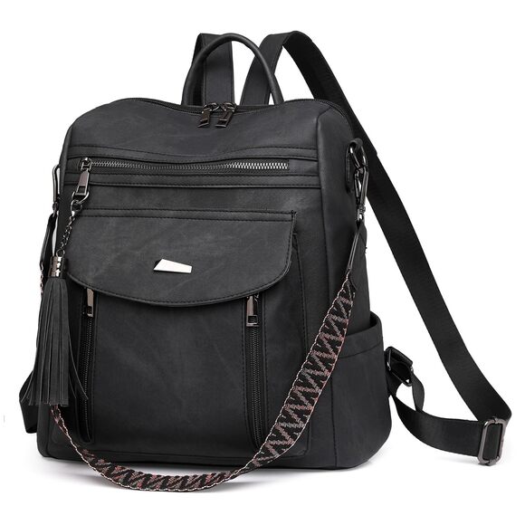 3077 Backpack Purse Fashion Designer PU Leather Shoulder Bag Convertible main image 4